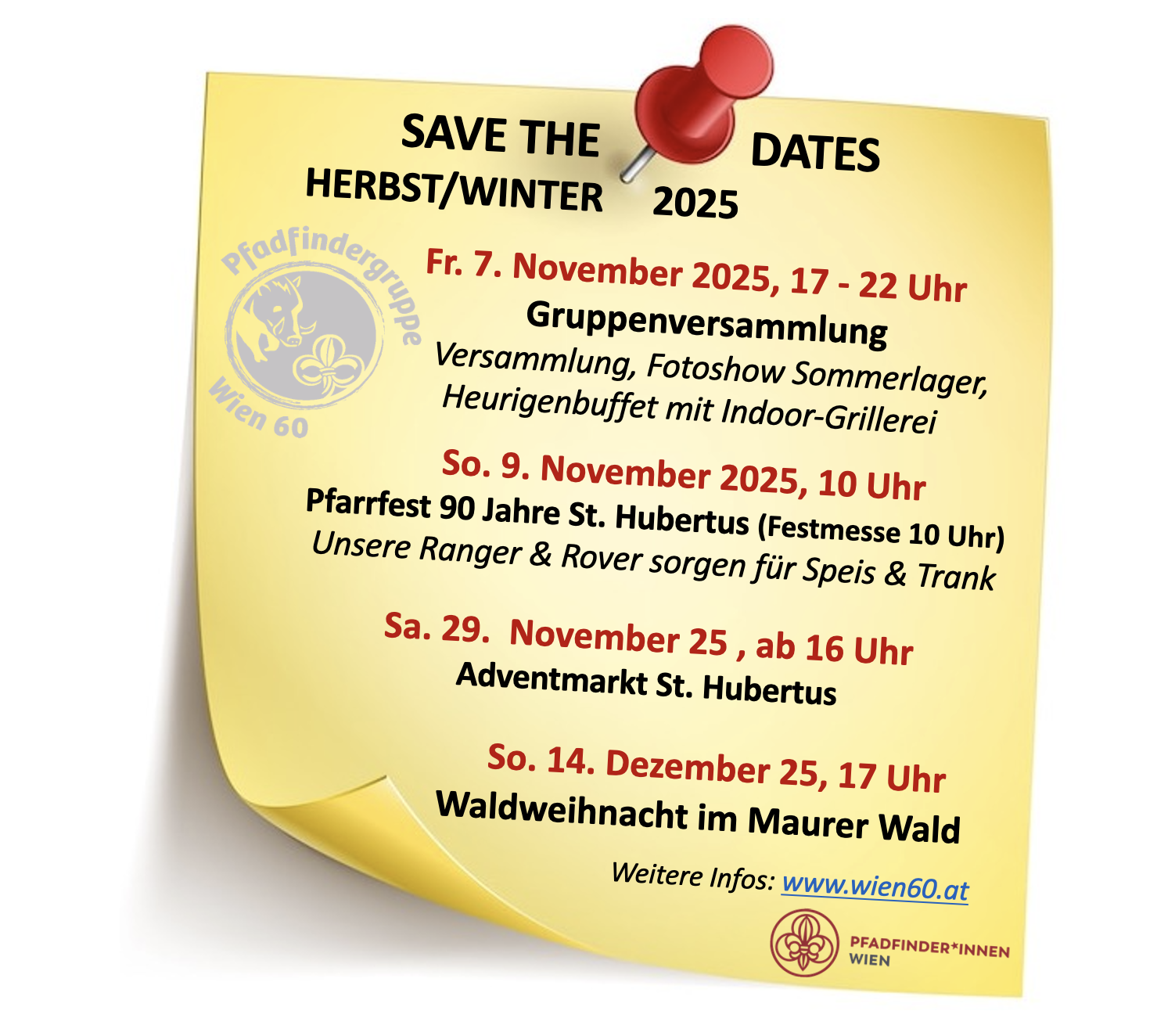 Herbsttermine Gruppe 60